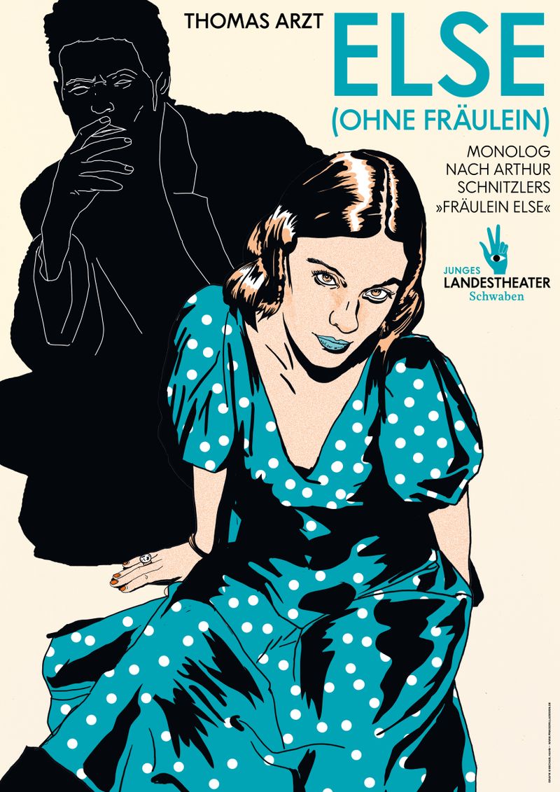 Plakat: »Else (ohne Fräulein)« am Landestheater Schwaben