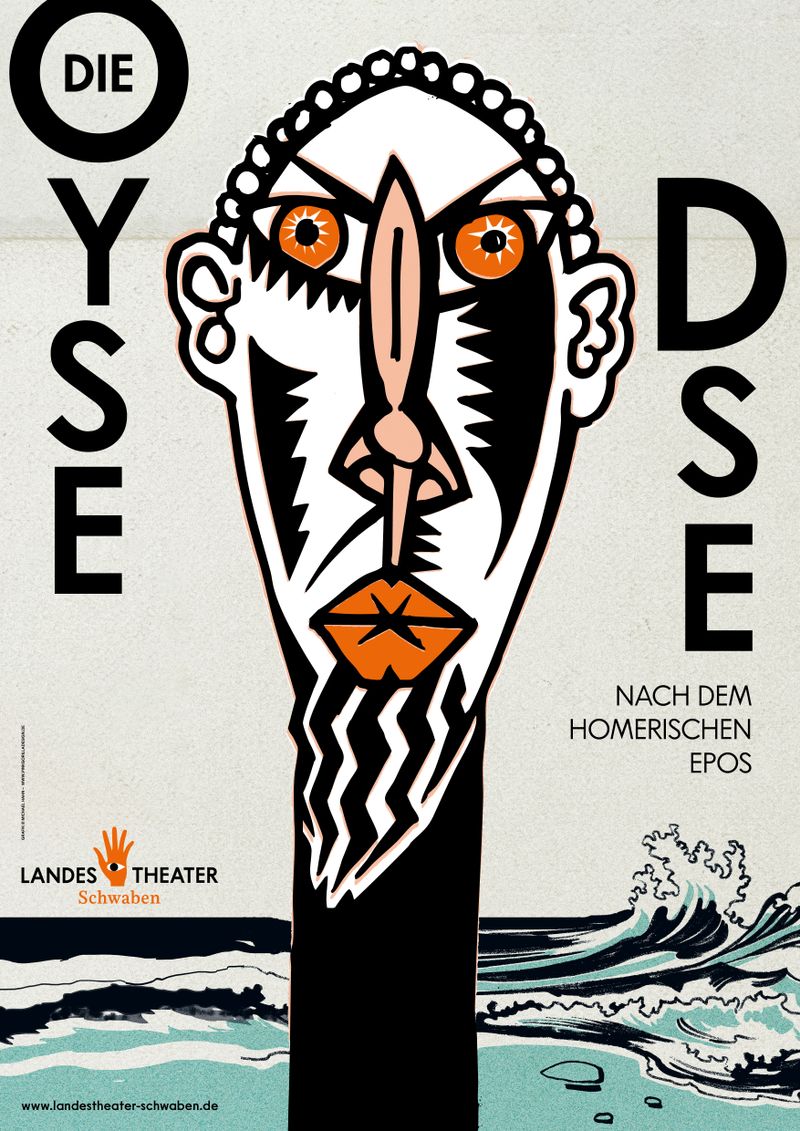 Plakat »Die Odyssee« am Landestheater Schwaben
