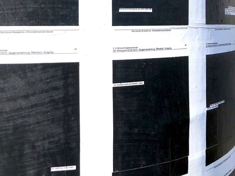 Katharina Kohl, Detail einer Plakatierung der Gedächtnislücken, Foto: DG Reiß