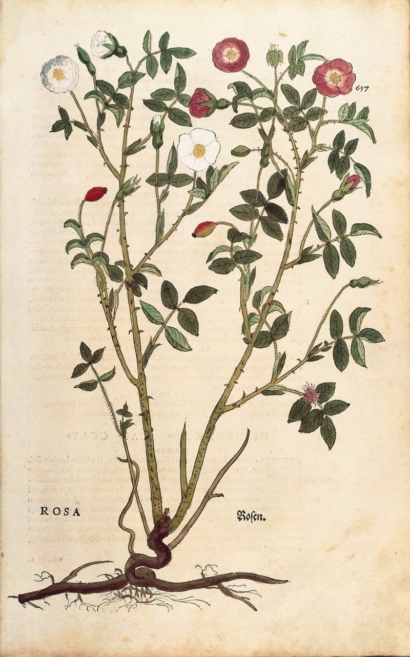 Immergrüne Rose aus "De historia stripium commentarii insignes" von Leonhardt Fuchs