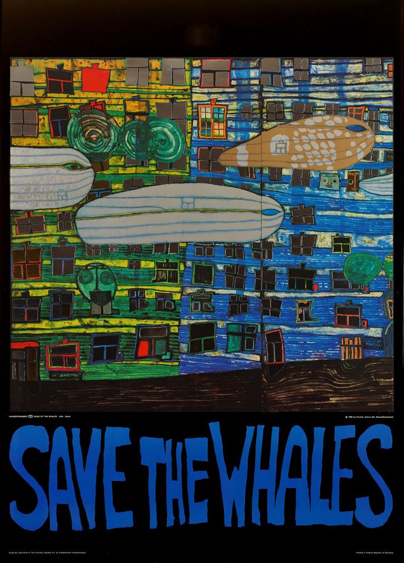 Friedensreich Hundertwasser: Save the whales, 1982 © 2026 Gruener Janura AG, Glarus