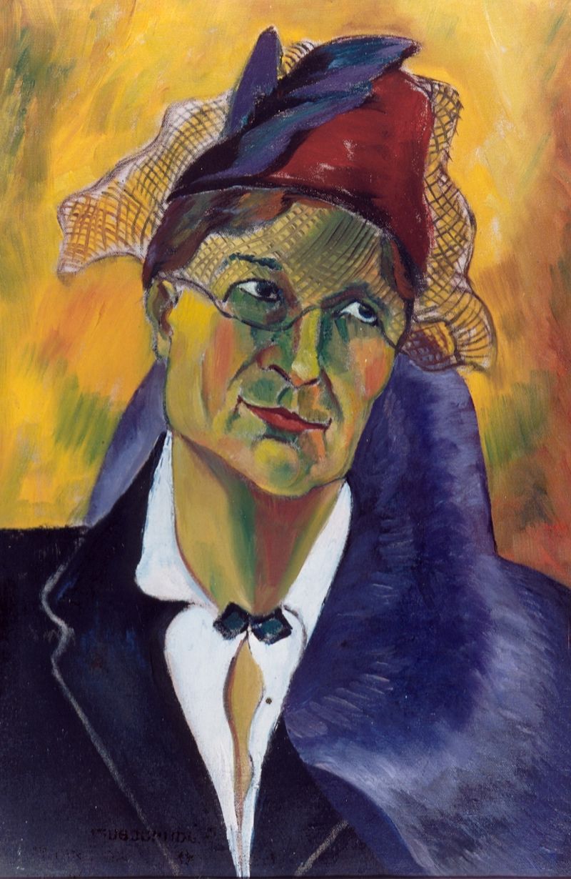 Hanna Bekker vom Rath: Selbstportrait mit Hut, 1948