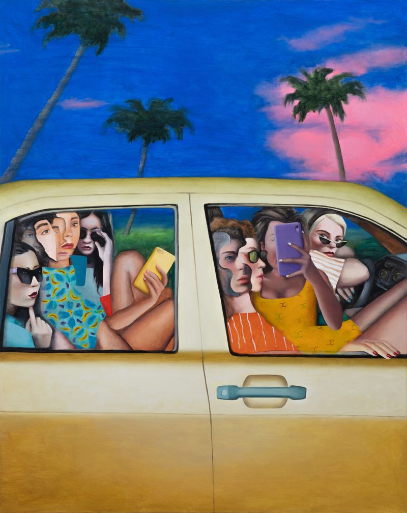 Travelling-Without-Moving, oil-on-canvas, 2023