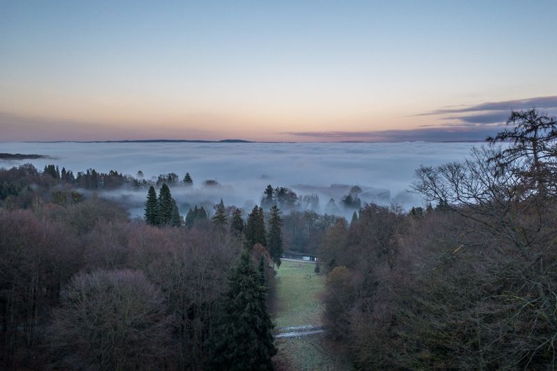 Schaurige Stimmung im Bergpark Wilhelmshöhe