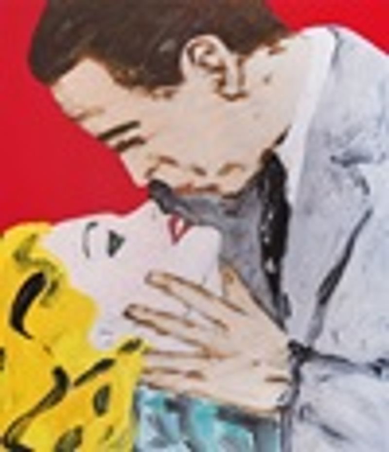 Friedemann Hahn, Humphrey Bogart und Lauren Bacall, 1983 (Detail)