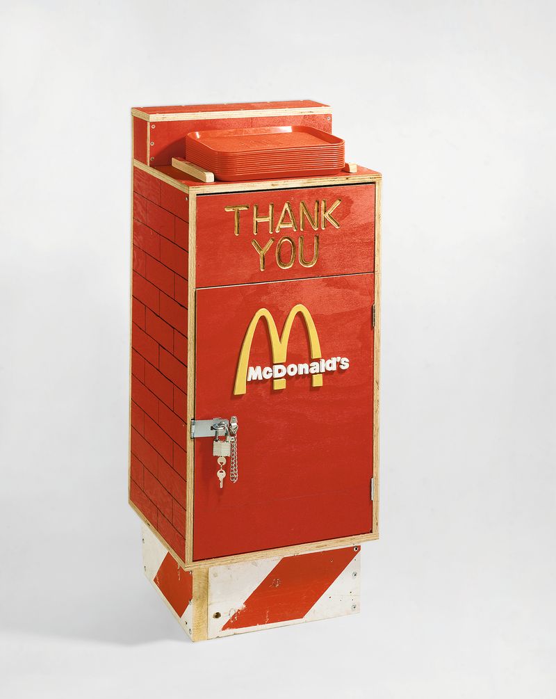 Tom Sachs, Nutsy's McDonald's Trash Bin, 2001, © Tom Sachs